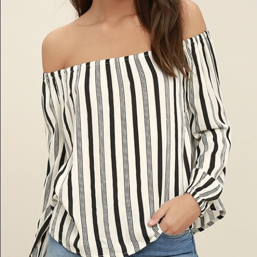 Long Sleeve Stripped American Eagle Blouse